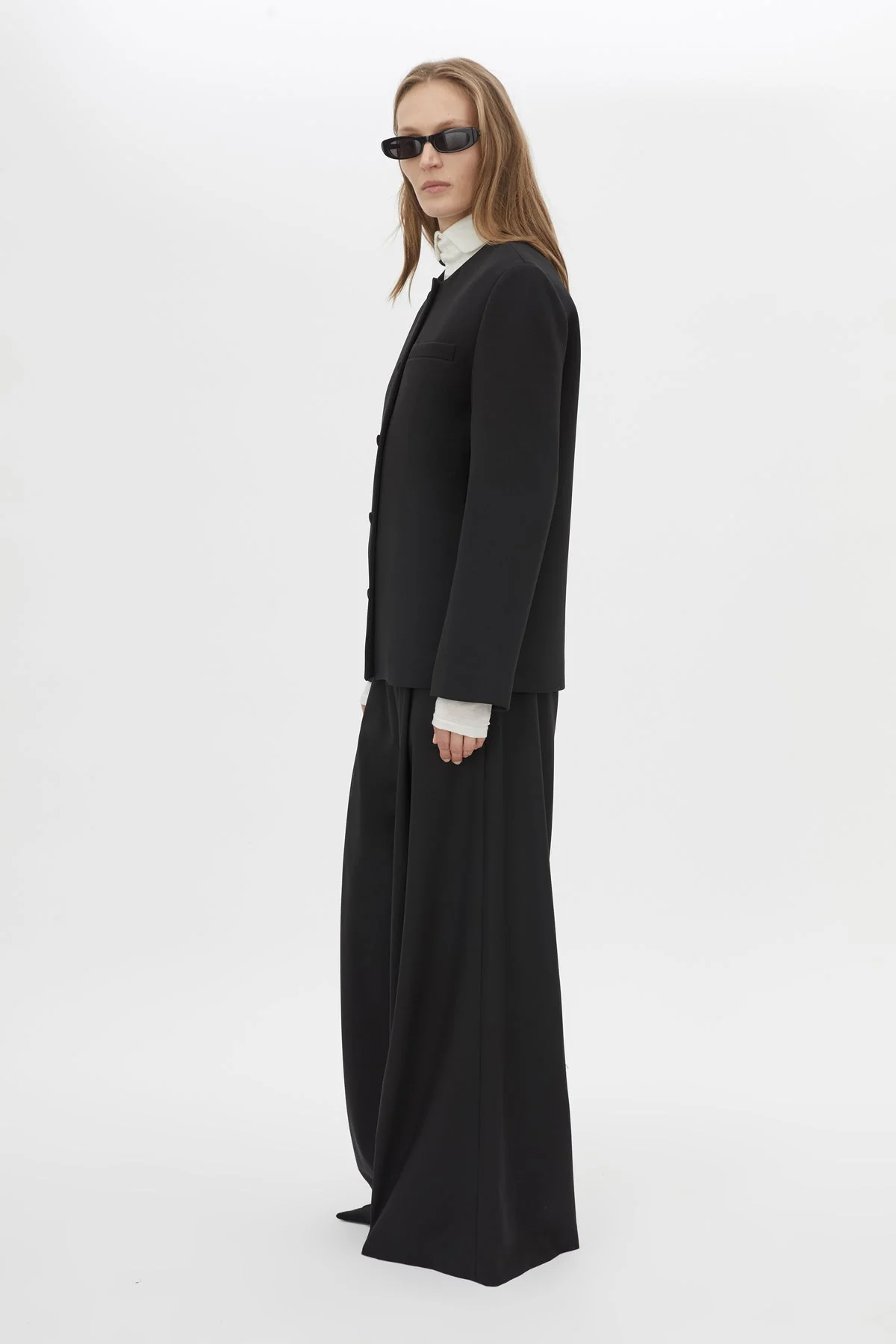 San Fitted Collarless Jacket - Image 4