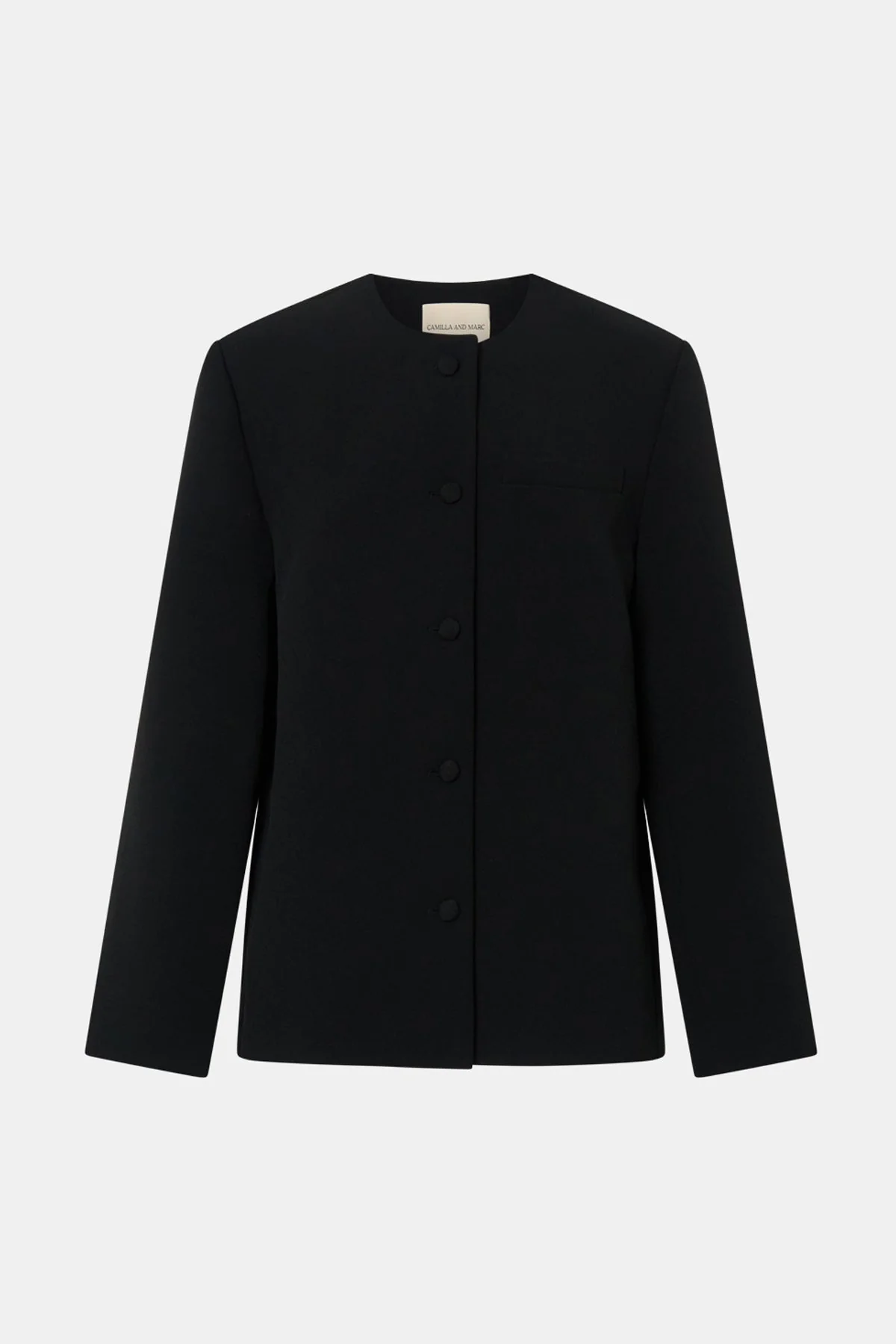 San Fitted Collarless Jacket - Image 6